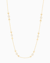 Gold-Tone Sterling Silver Station Necklace EG3618710