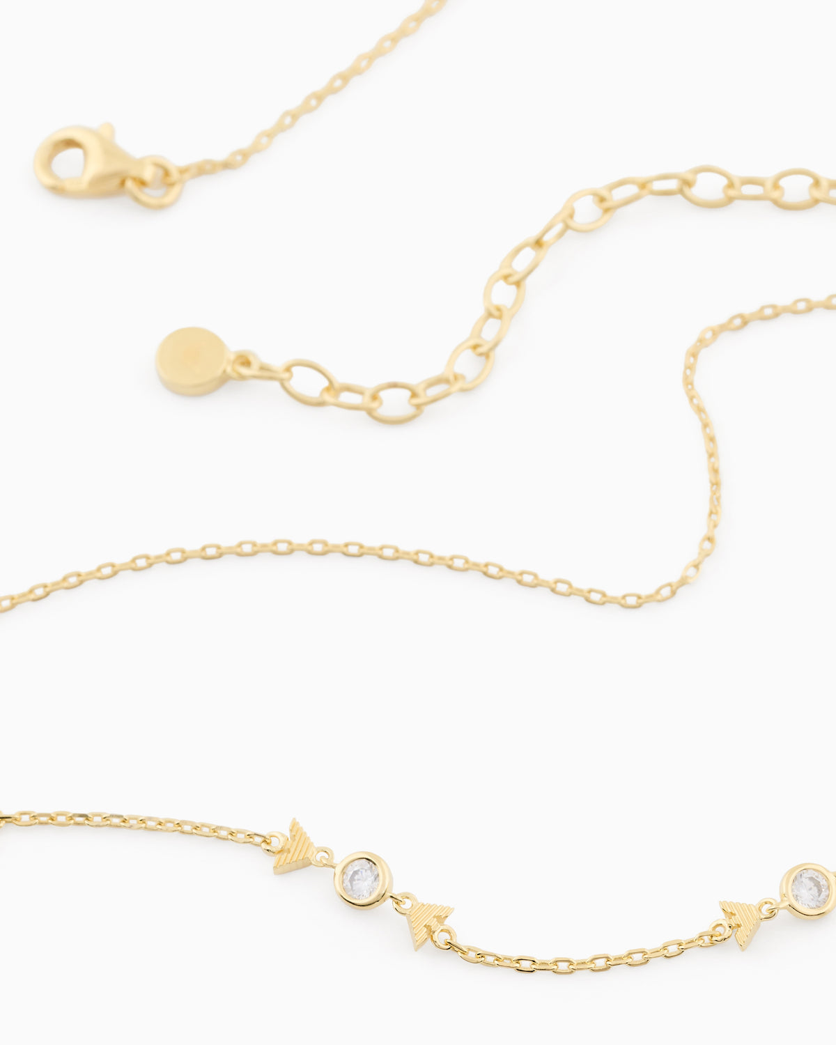 Gold-Tone Sterling Silver Station Necklace EG3618710