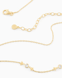 Gold-Tone Sterling Silver Station Necklace EG3618710