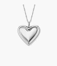 Legacy Heart Stainless Steel Rotating Pendant Necklace JF04836040
