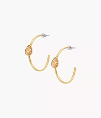 Hazel Toi Et Moi Gold-Tone Brass Hoop Earrings JOA00962710