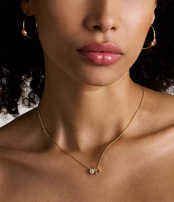 Hazel Toi Et Moi Gold-Tone Brass Hoop Earrings JOA00962710
