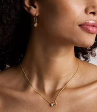 Hazel Toi Et Moi Gold-Tone Brass Hoop Earrings JOA00962710