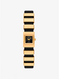 Mini Darrington Gold-Tone and Leather Watch MK4887