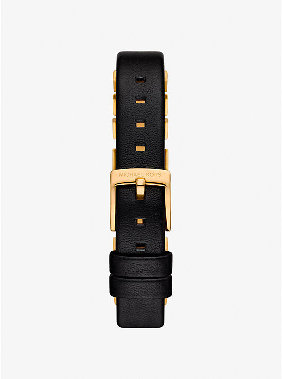Mini Darrington Gold-Tone and Leather Watch MK4887