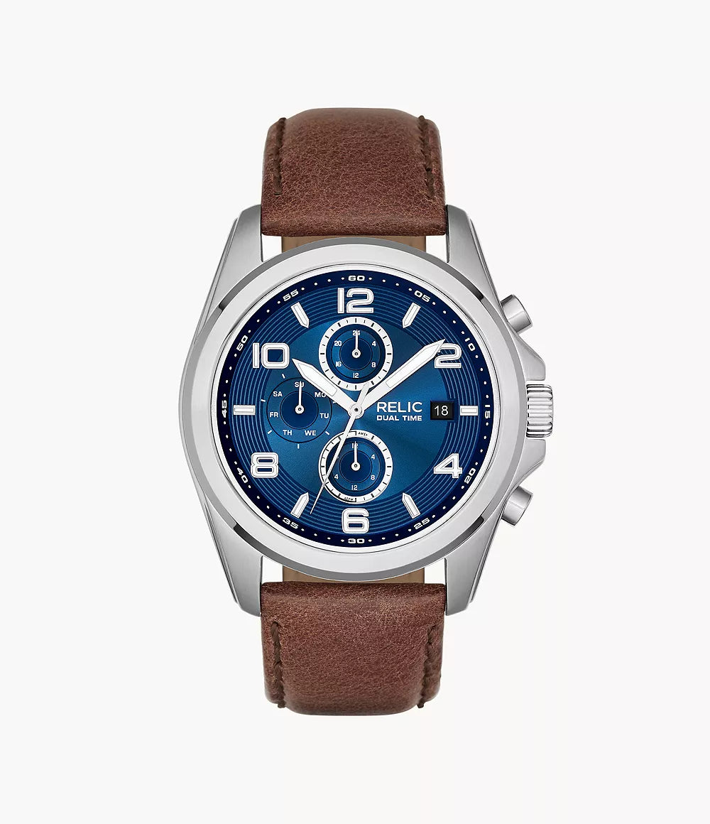 Relic by Fossil Men's Daley Leather Watch ZR15794