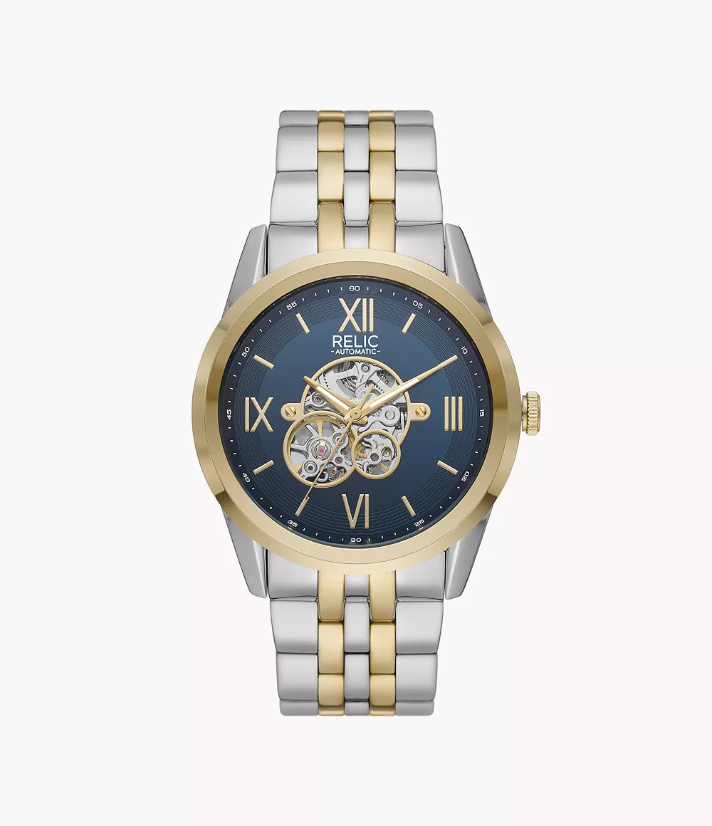 Relic by Fossil Blaine Automatic Two-Tone Metal Watch ZR77330 ZR77330