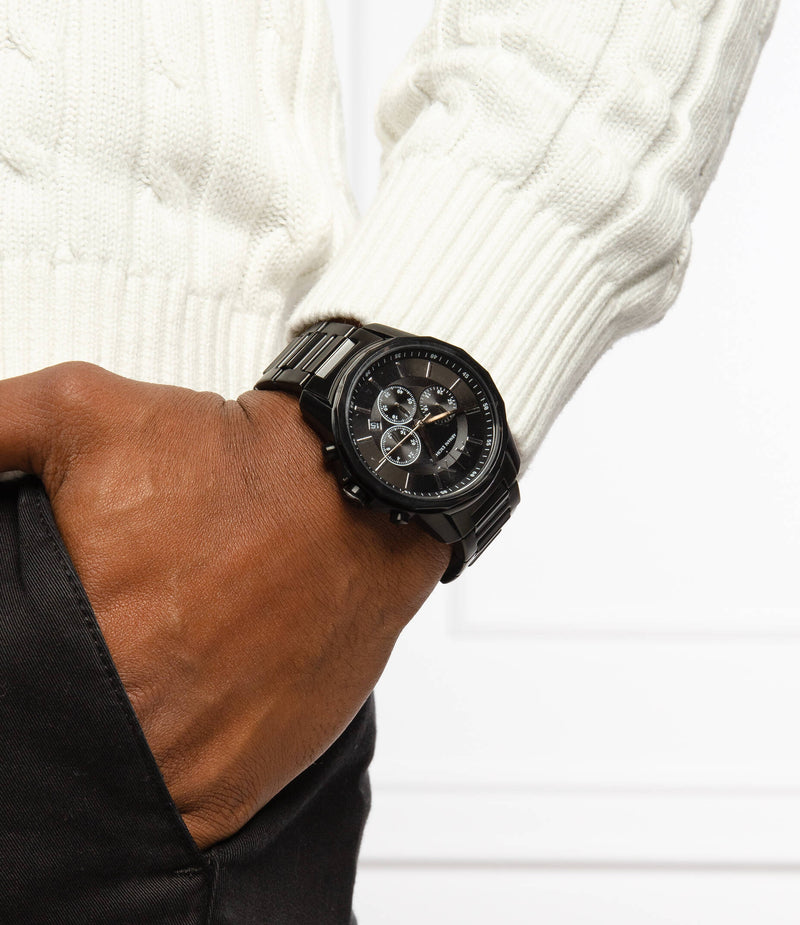 armani exchange black watch