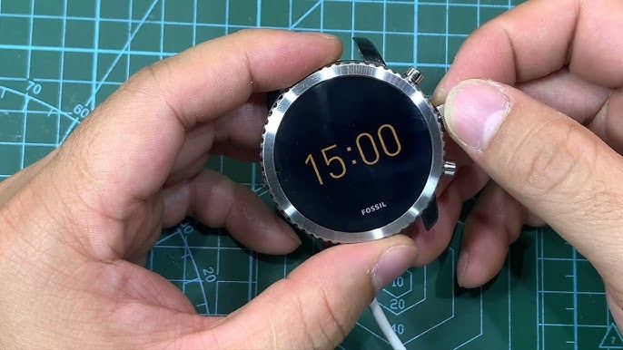  how to set date on fossil watch 