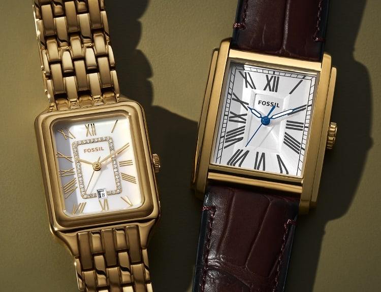 are Fossil watches real gold?