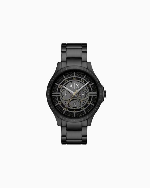Armani Exchange Multifunction Black Stainless Steel Watch 