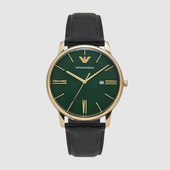 Emporio Armani Green Leather Watch