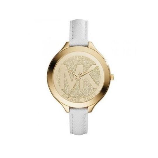 Michael Kors Slim Runway White Leather Watch in Ghana