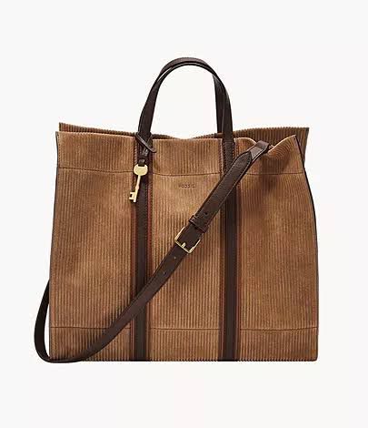 Fossil CARMEN Brown Leather Tote for Ladies in Ghana