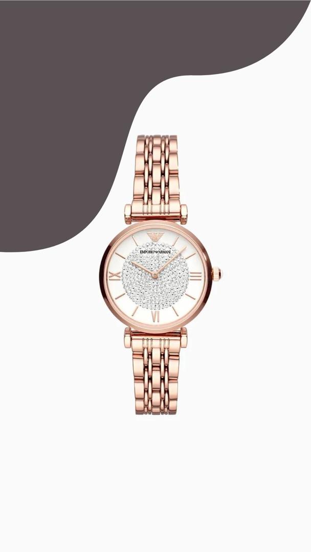 Emporio Armani Ladies Rose Gold Watch