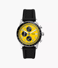 Sport Tourer Chronograph Black Silicone Watch FS6044
