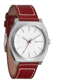 Time Teller Leather Watch | Silver / Egret / Cranberry A13735197-00