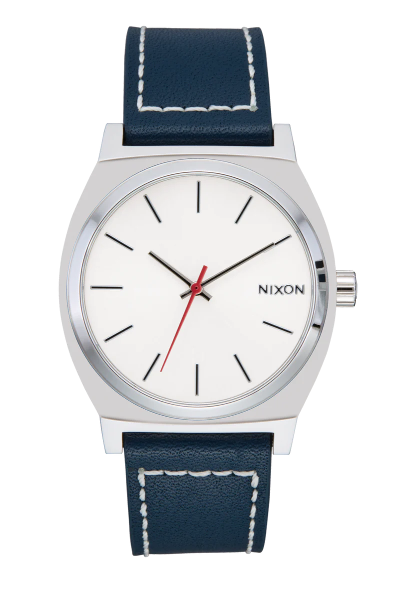 Time Teller Leather Watch | Silver / Cloud / Indigo A13735247-00