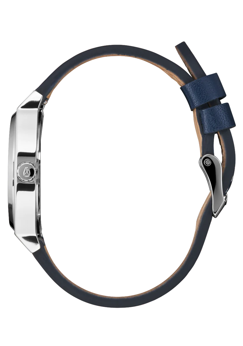 Time Teller Leather Watch | Silver / Cloud / Indigo A13735247-00
