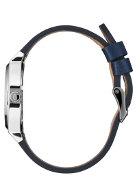 Time Teller Leather Watch | Silver / Cloud / Indigo A13735247-00