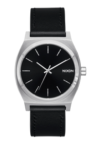 Nixon Time Teller Leather Watch | Silver / Black A1373625-00