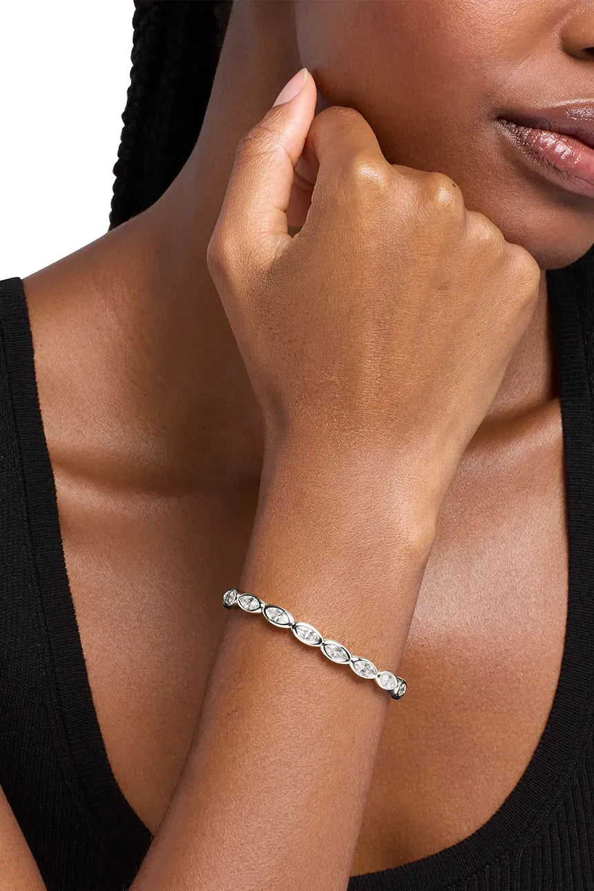 Michael Kors Silver Marquise Cubic Zirconia Tennis Bracelet  MKJ8673040