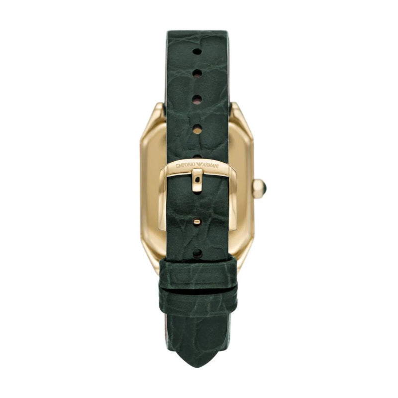 AR11399 Emporio Armani Two-Hand Green Leather Watch AR11399