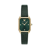 AR11399 Emporio Armani Two-Hand Green Leather Watch AR11399