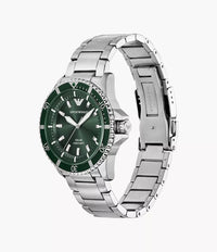 AR11698 Emporio Armani World Explorer Solar-Powered Three-Hand Stainless Steel Watch
