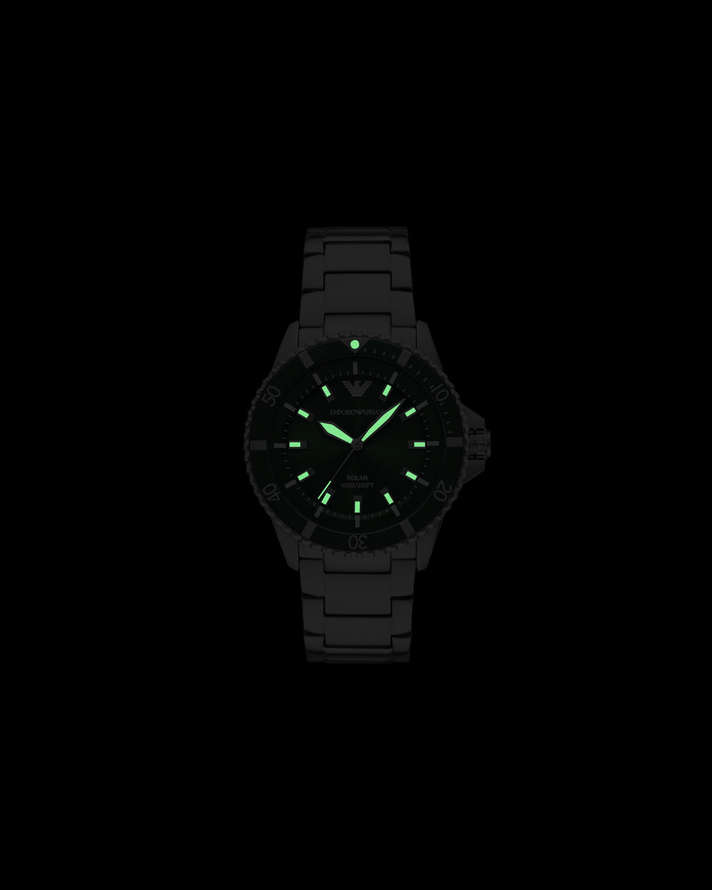 World Explorer Solar-Powered Three-Hand Stainless Steel Watch AR11698