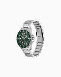 World Explorer Solar-Powered Three-Hand Stainless Steel Watch AR11698