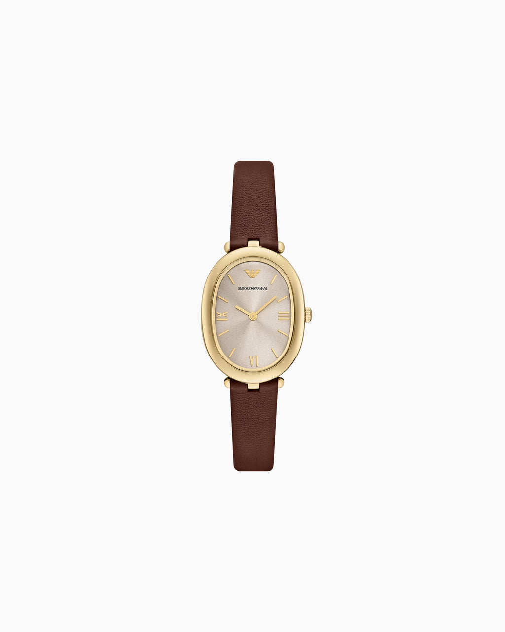 Two-Hand Brown Leather Watch AR11708