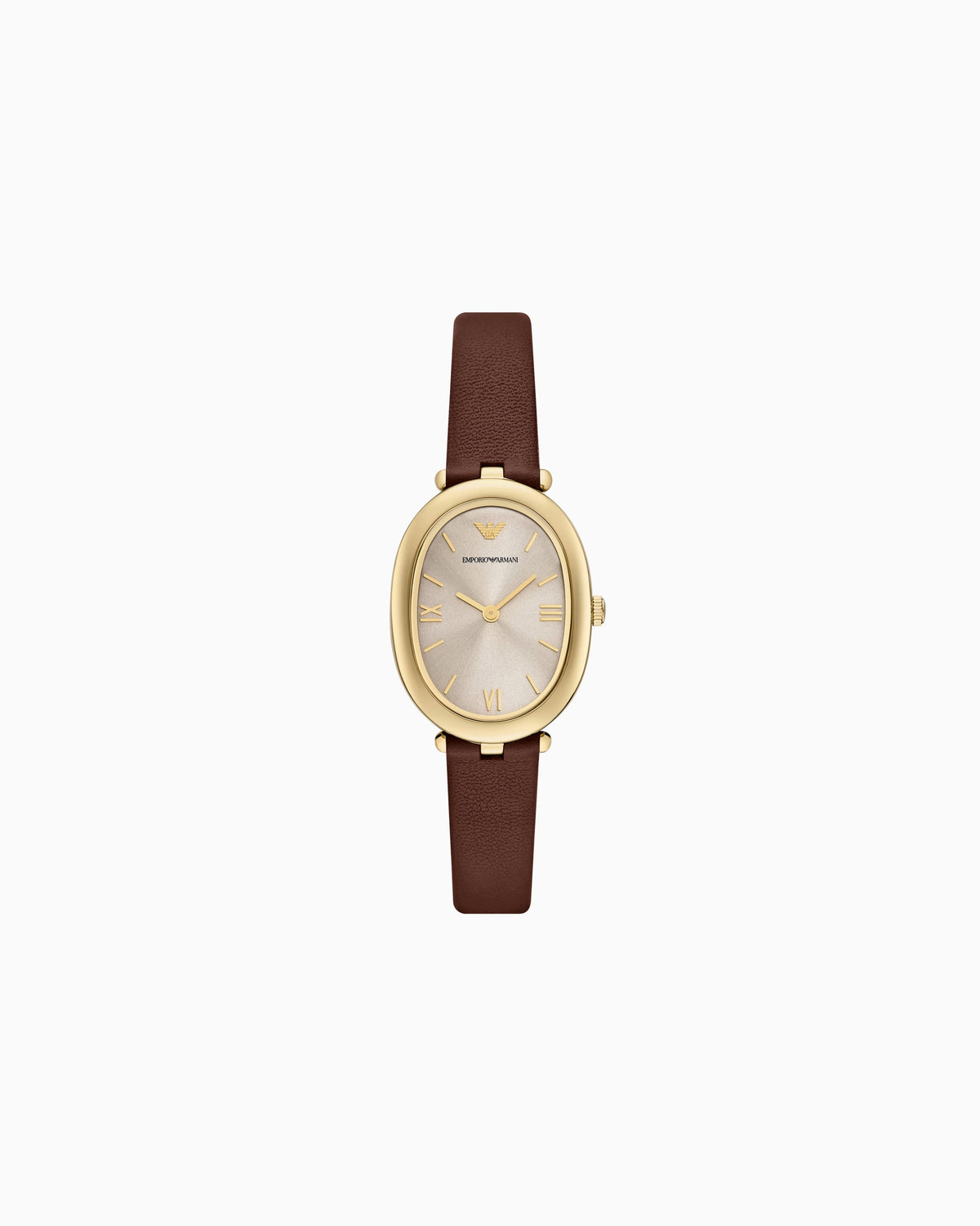 Two-Hand Brown Leather Watch AR11708