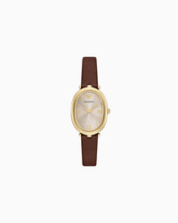 Two-Hand Brown Leather Watch AR11708