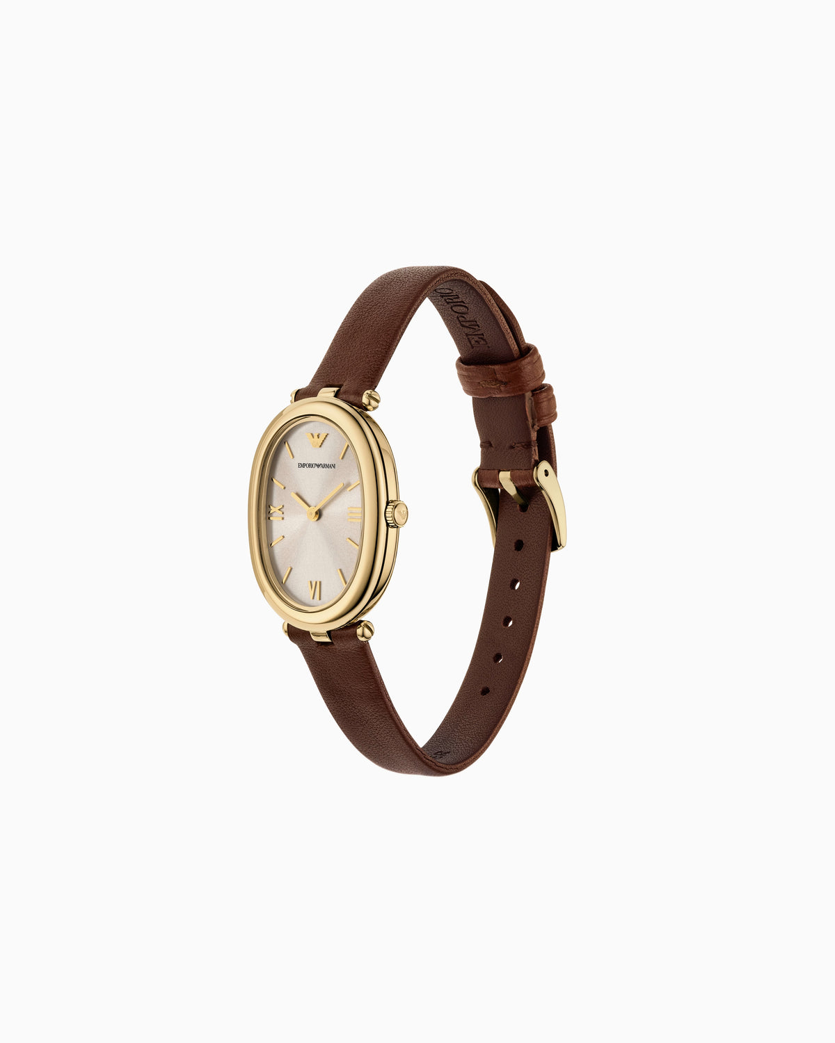 Two-Hand Brown Leather Watch AR11708