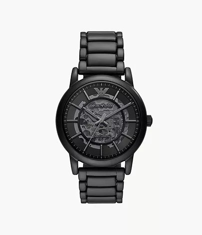 AR60045 - Emporio Armani Automatic Black Stainless Steel Watch For Men