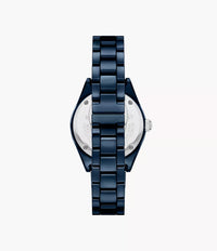 AR70012 Emporio Armani Three-Hand Date Blue Ceramic Watch