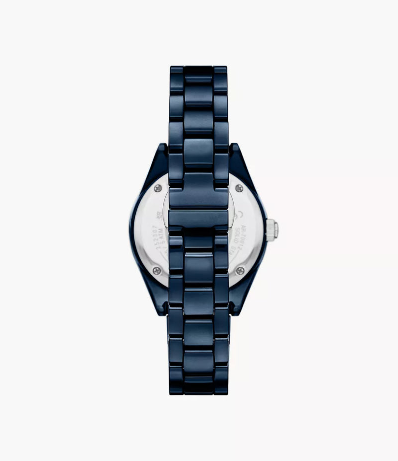 AR70012 Emporio Armani Three-Hand Date Blue Ceramic Watch