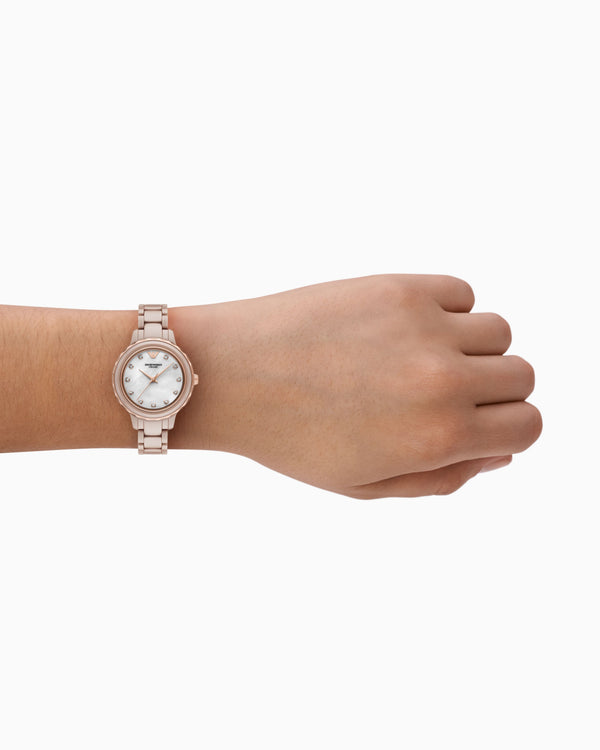 Three-Hand Nude Ceramic Watch AR70018