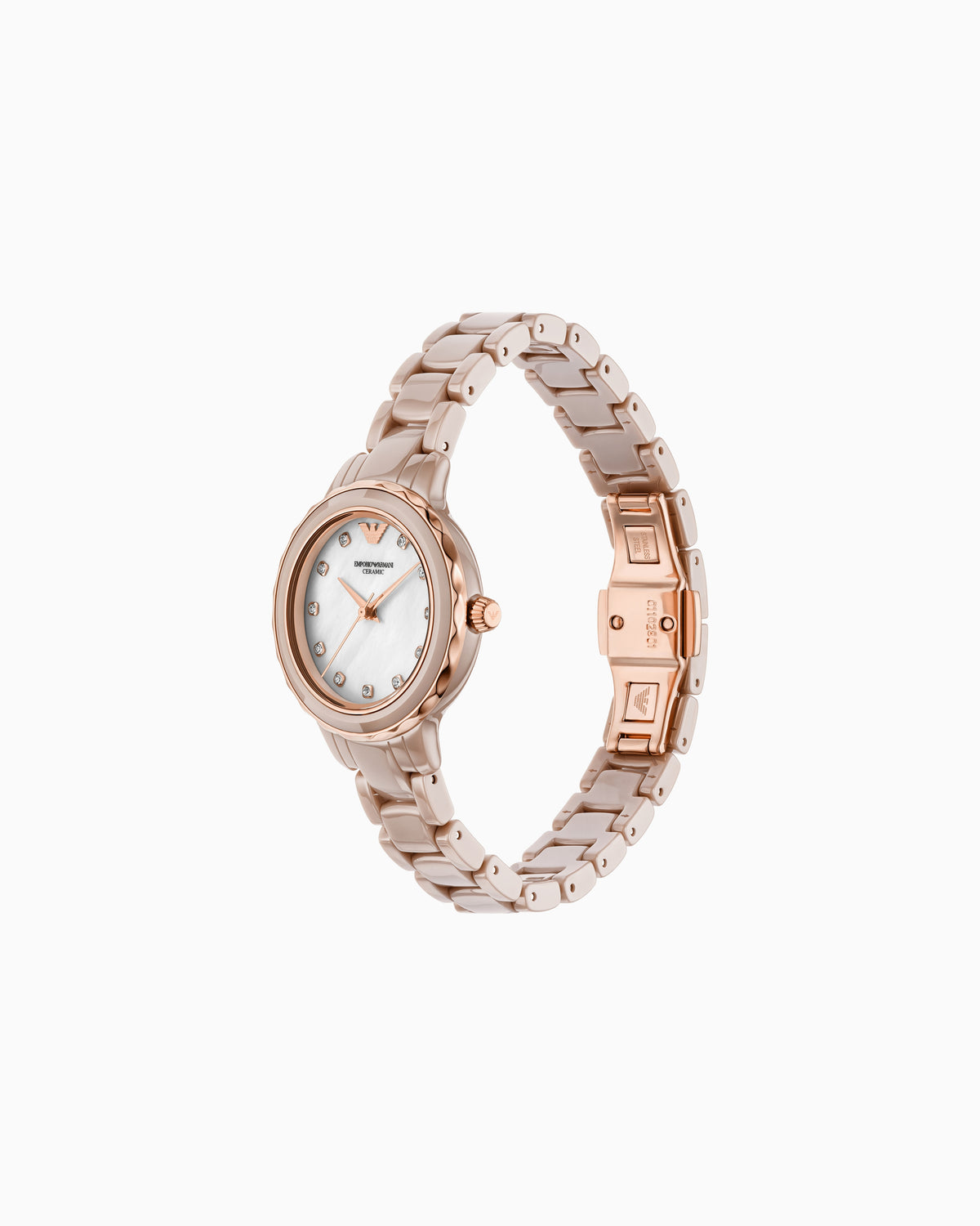 Three-Hand Nude Ceramic Watch AR70018