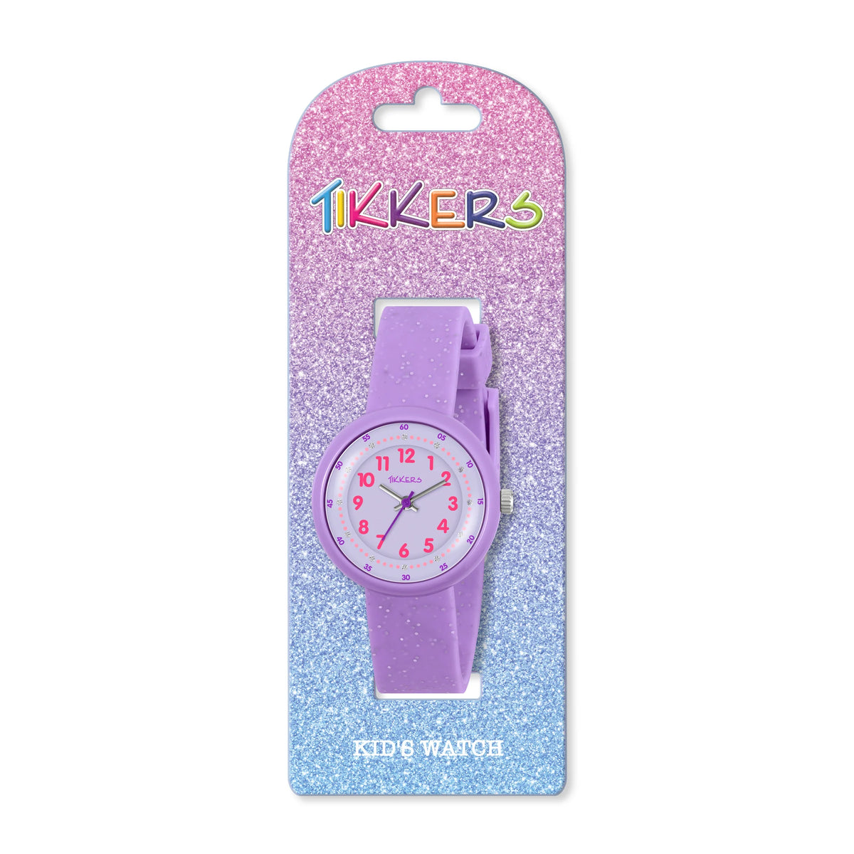 Tikkers Purple Glitter Strap Watch ATK1102