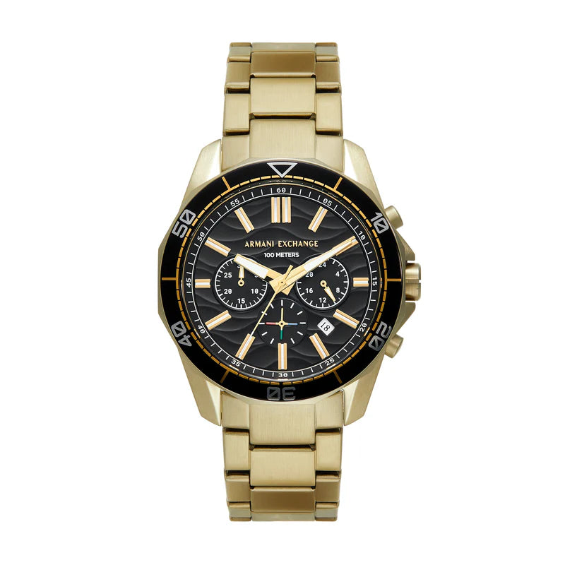Armani Exchange Chronograph Gold-Tone Stainless Steel Watch AX1958 AX1958