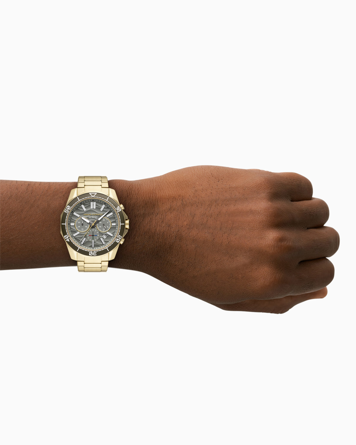 Chronograph Gold-Tone Stainless Steel Watch AX2863