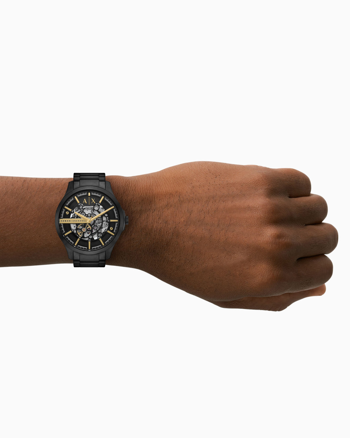 Automatic Black Stainless Steel Watch AX2463