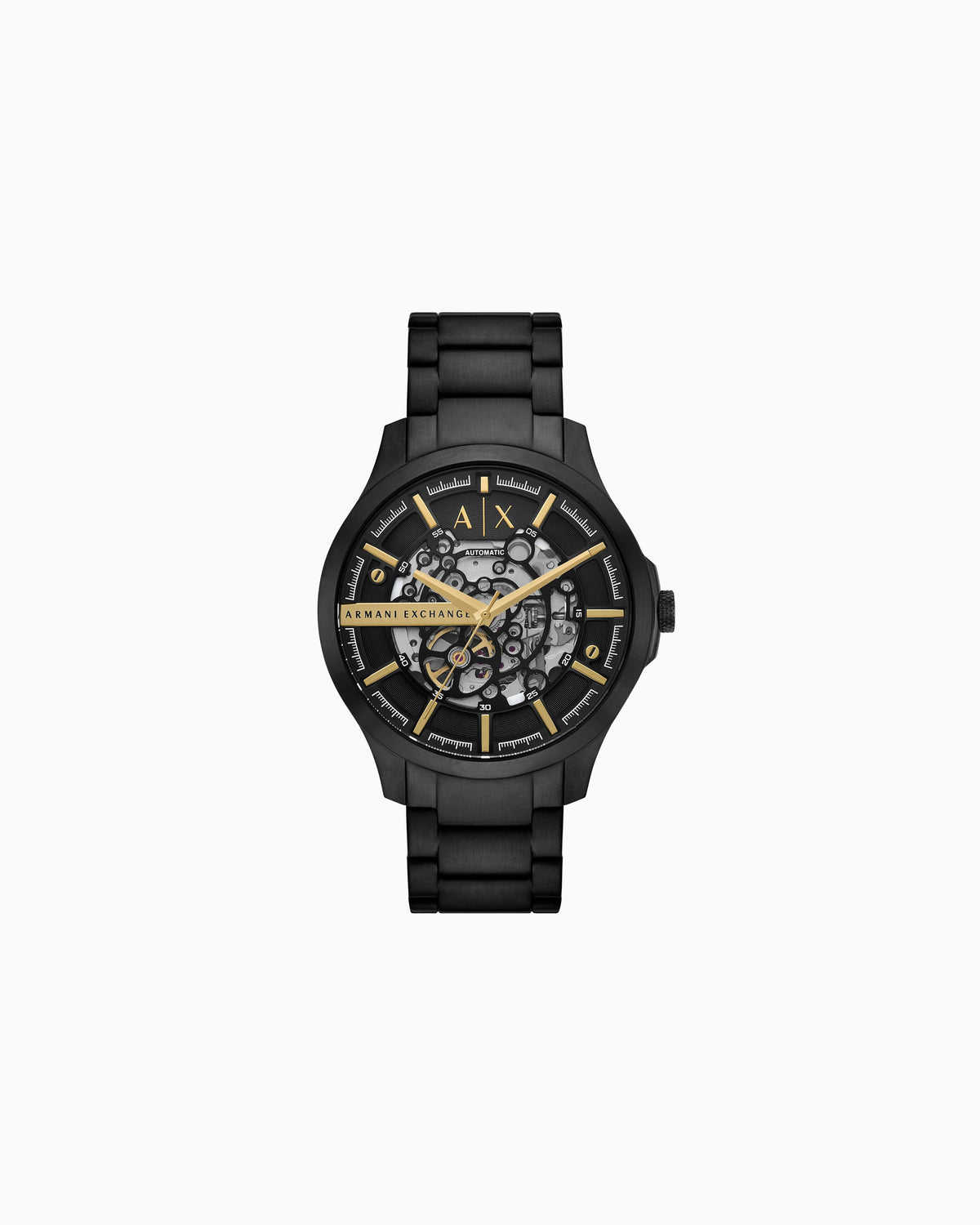 Automatic Black Stainless Steel Watch AX2463