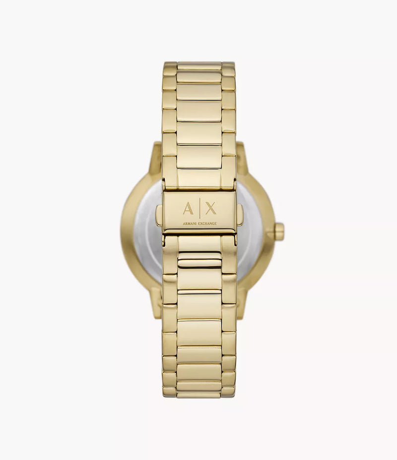 AX2749 Armani Exchange Three-Hand Gold-Tone Stainless Steel Watch