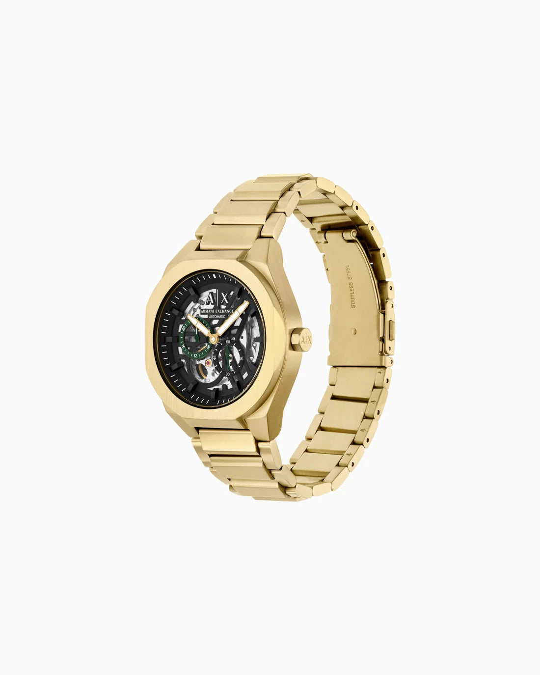 Sync Automatic Gold-Tone Stainless Steel Watch AX4194