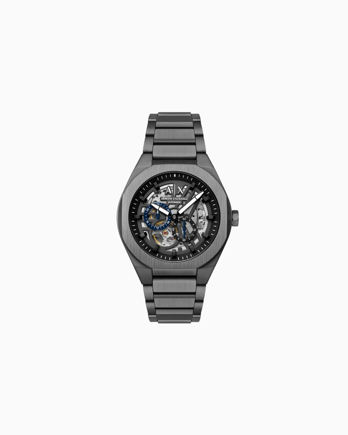 Sync Automatic Gunmetal Stainless Steel Watch AX4195