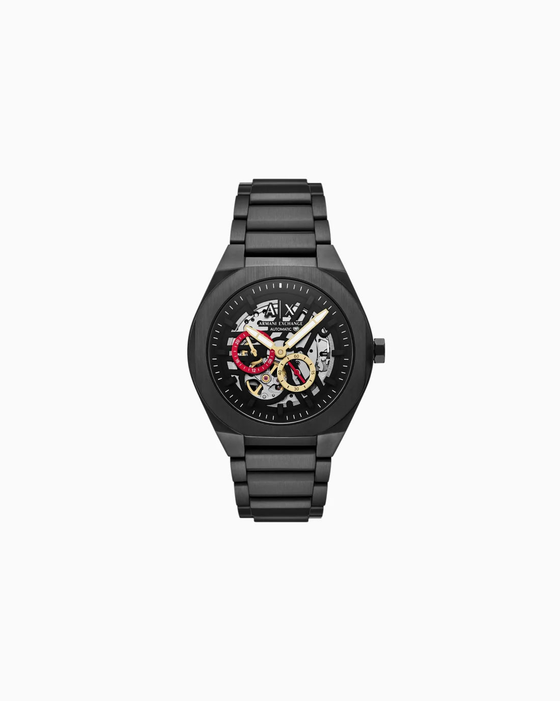 Sync Automatic Black Stainless Steel Watch AX4196