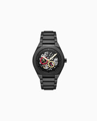 Sync Automatic Black Stainless Steel Watch AX4196